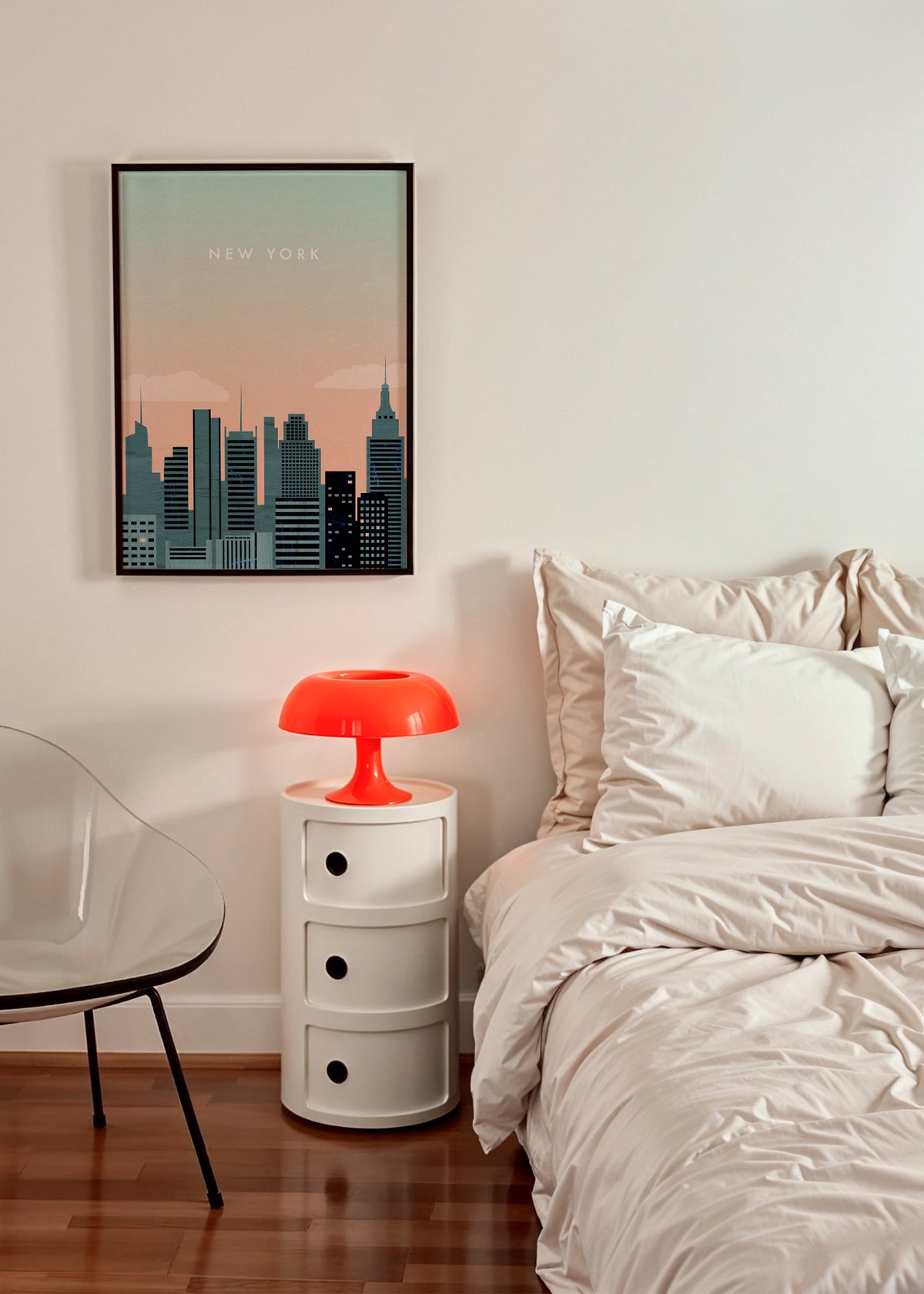 New York - Framed poster in an interior