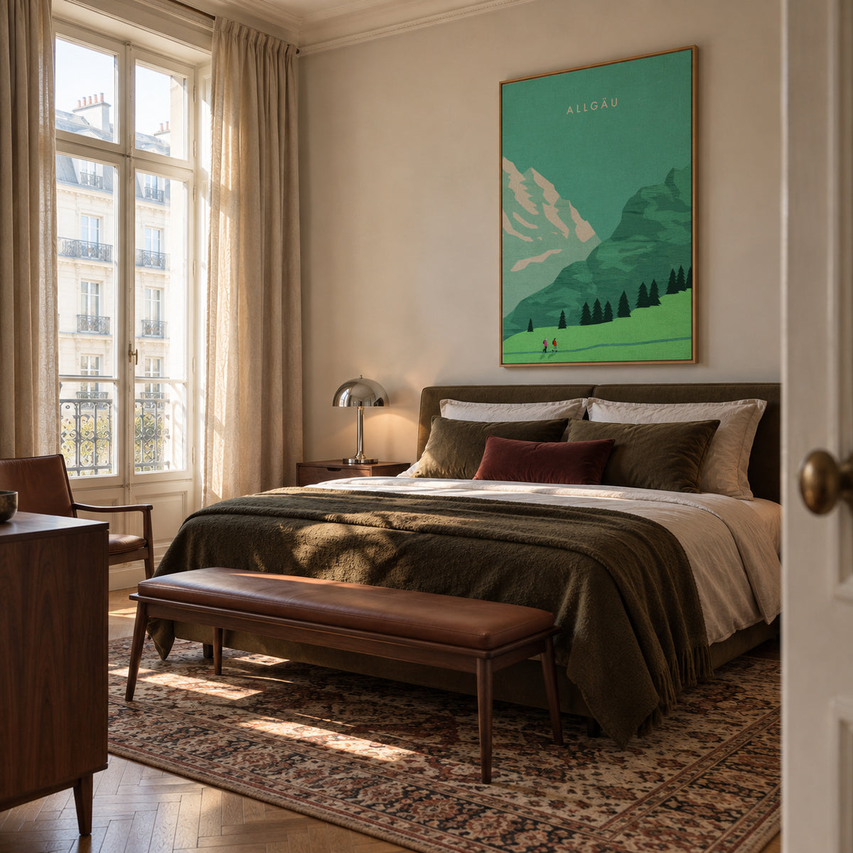 Allgäu - Framed canvas in an interior