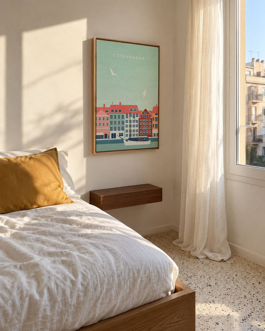Copenhagen - Framed canvas in an interior