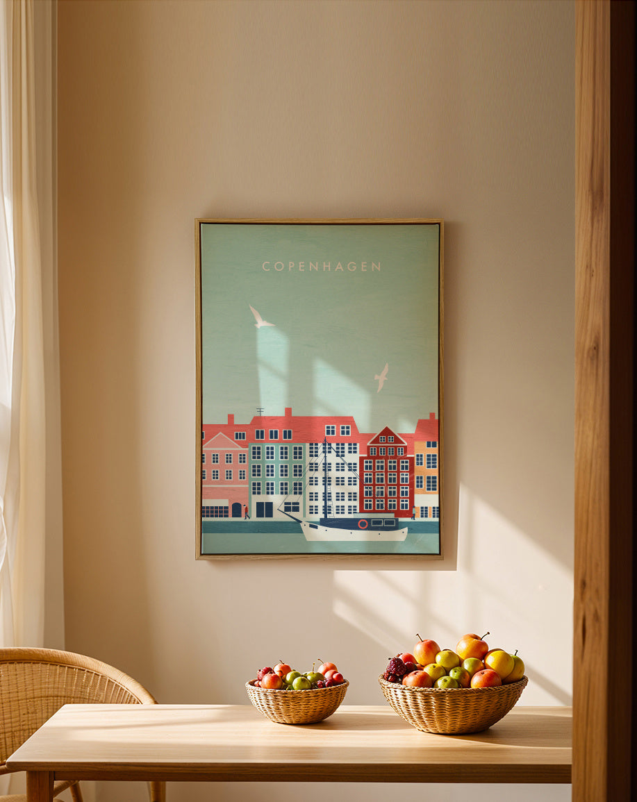 Copenhagen - Framed canvas in an interior