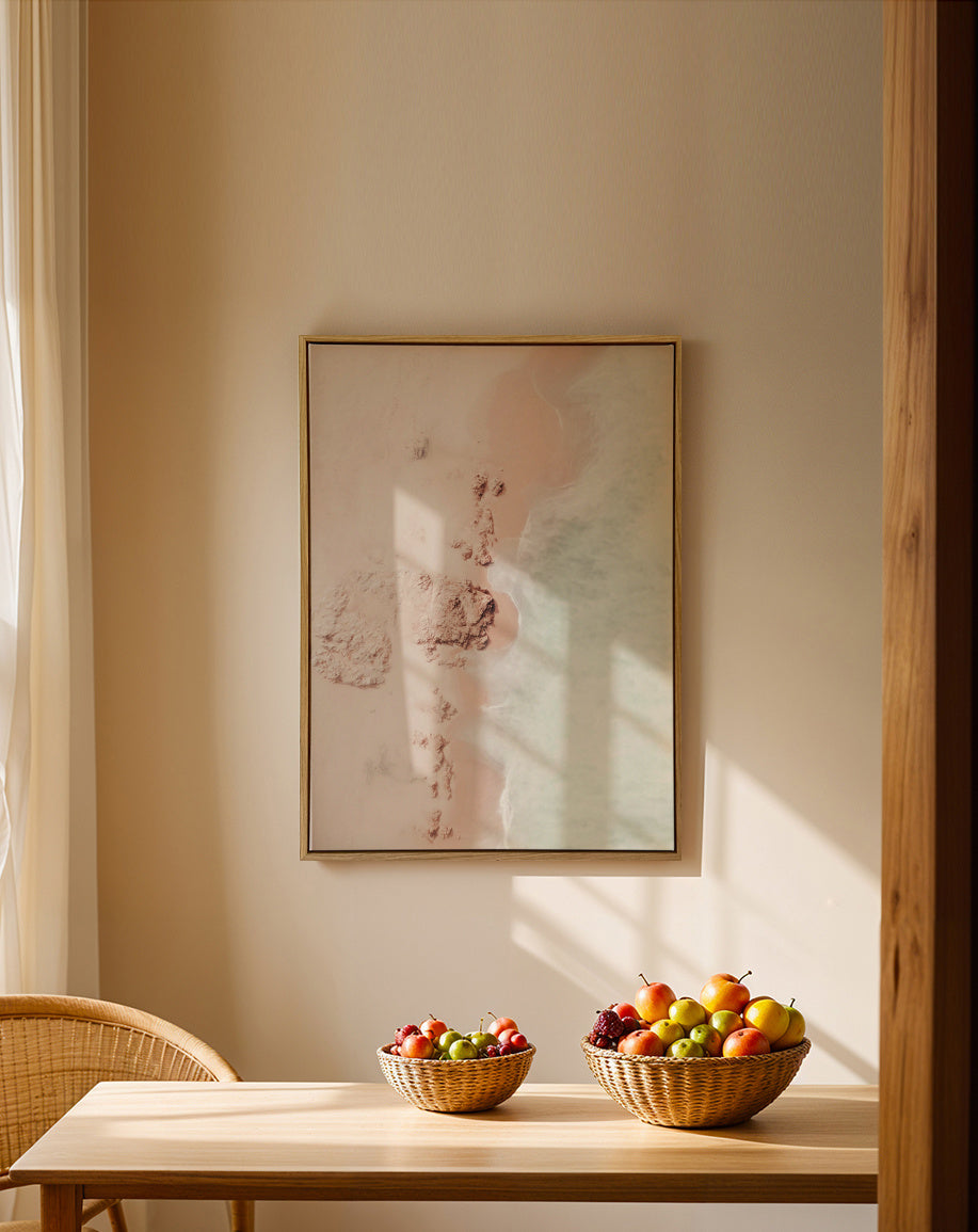 Mint champagne - Framed canvas in an interior