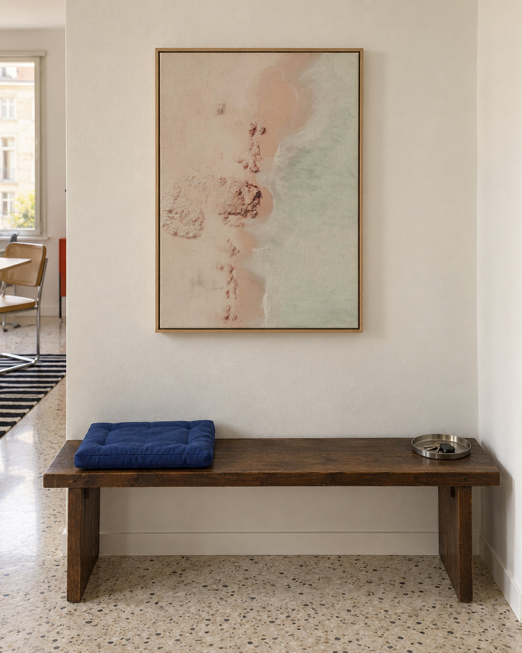 Mint champagne - Framed canvas in an interior