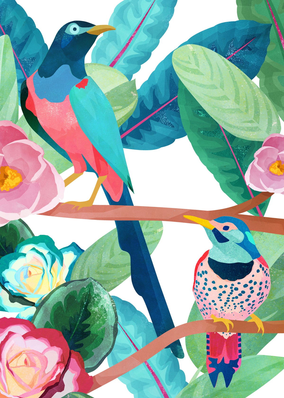 Birds of spring - Unframed art print