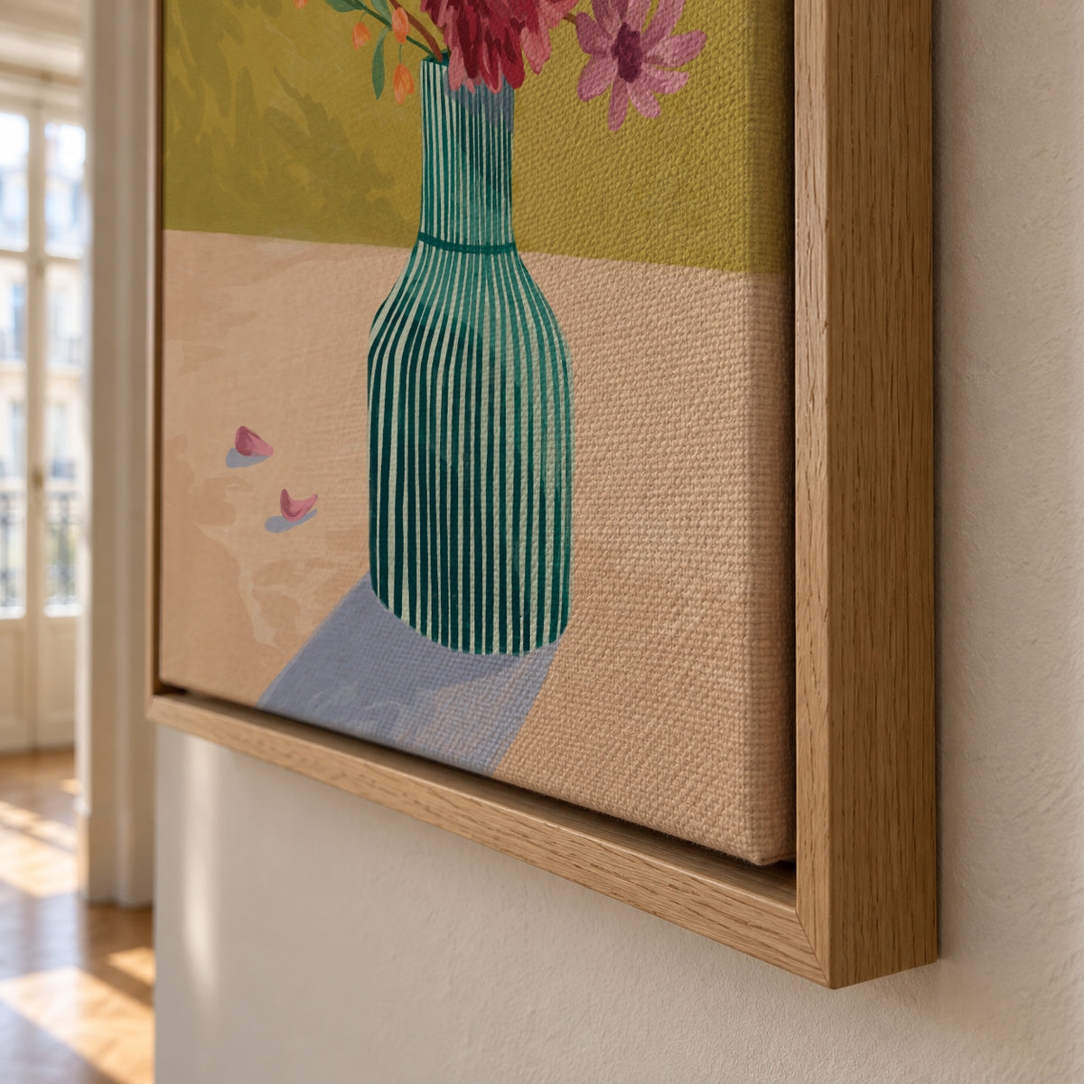 Wildflowers - Framed canvas detail
