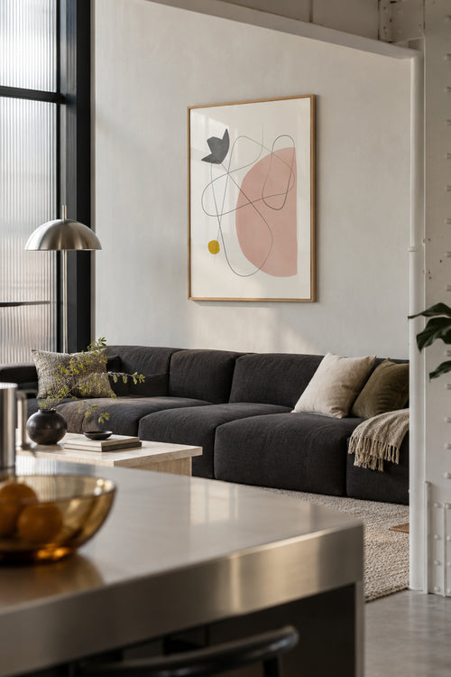 Abstract N2 - Framed poster in an interior