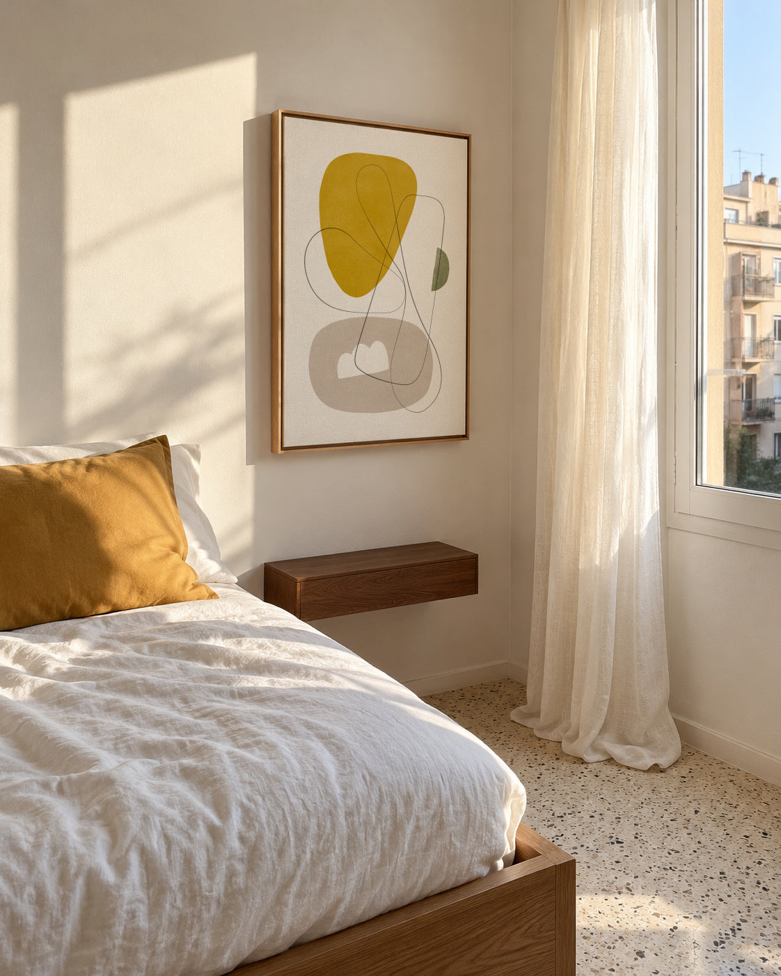 Abstract N3 - Framed canvas in an interior