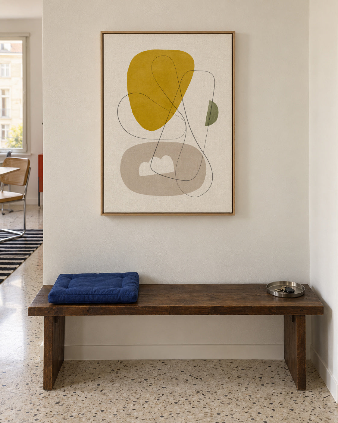 Abstract N3 - Framed canvas in an interior