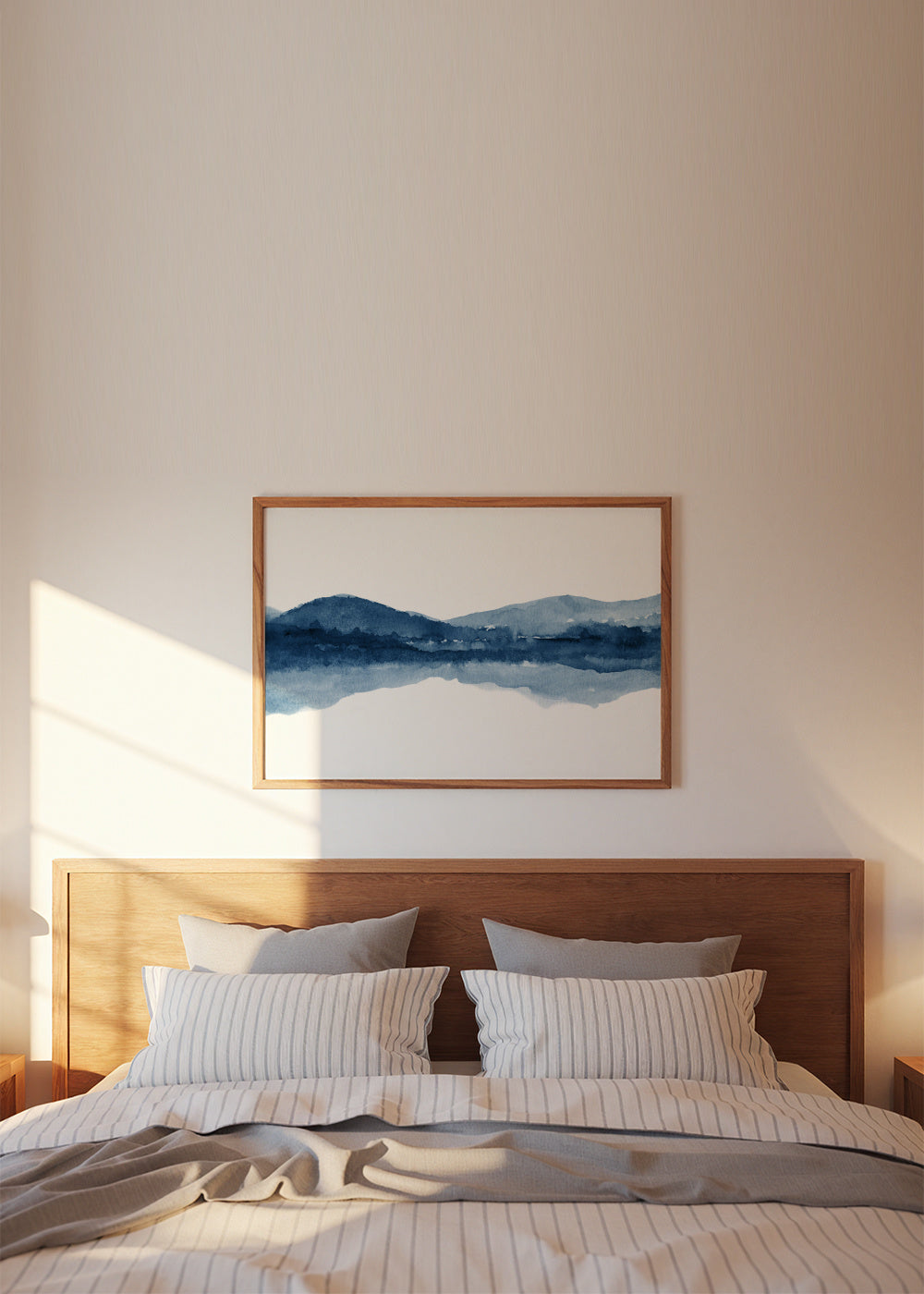 Watercolor landscape N2 - Framed poster in an interior