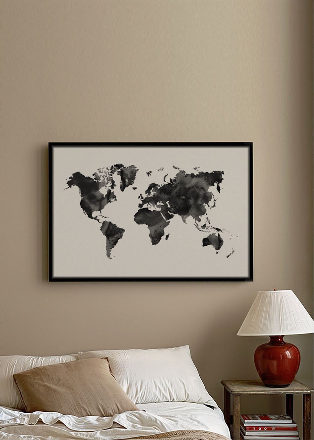 Black and white World Map