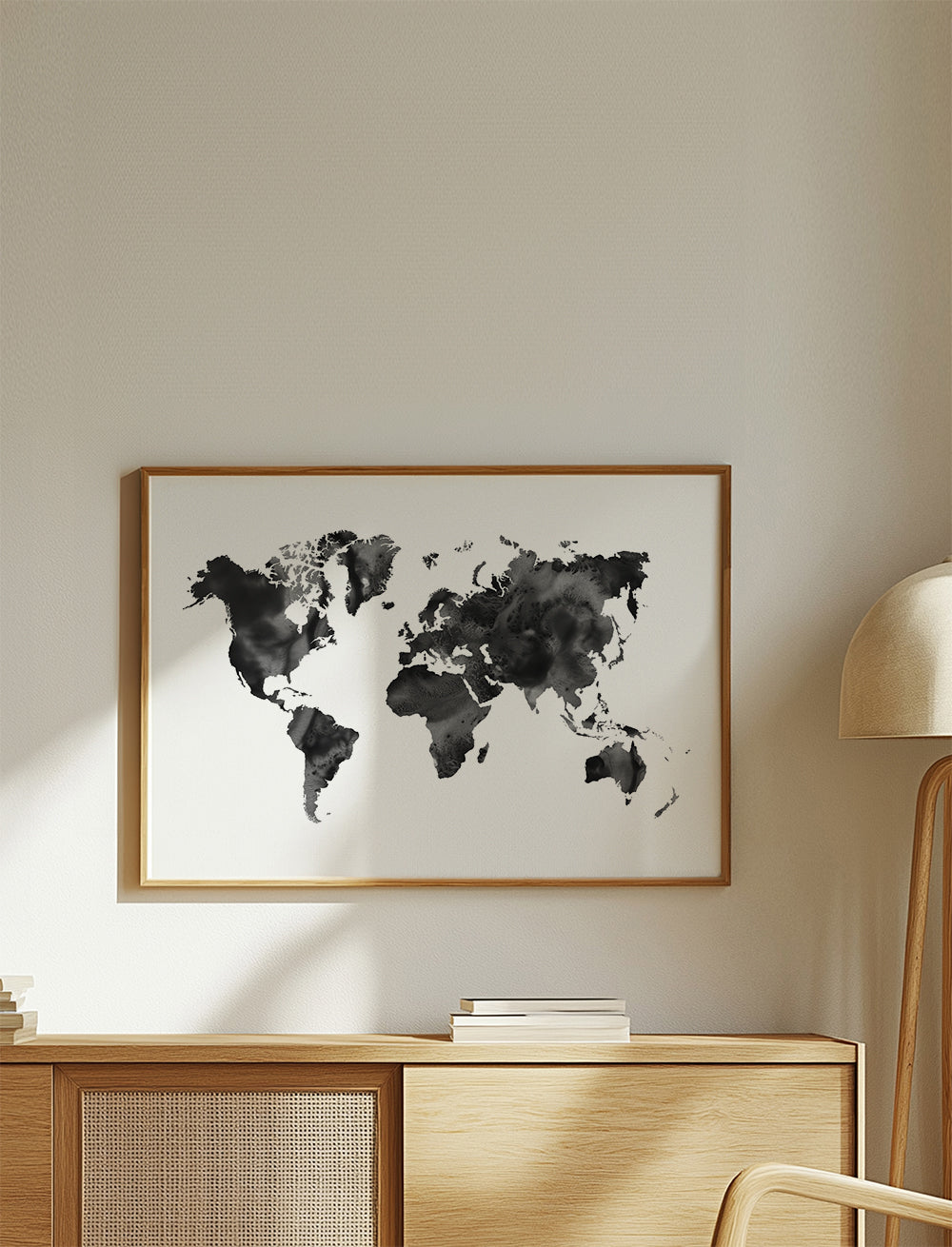 Black and white World Map
