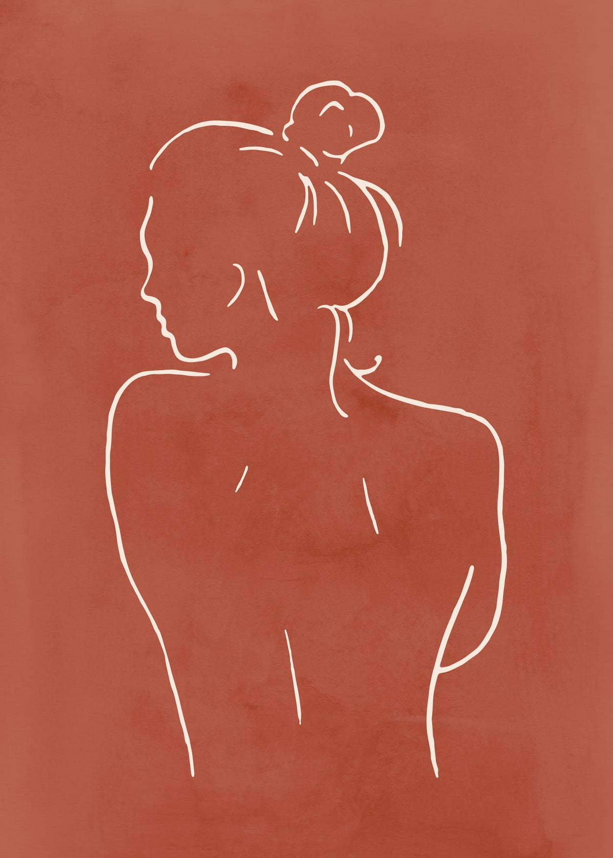 Body Sketch N 6 Sienna - Unframed art print