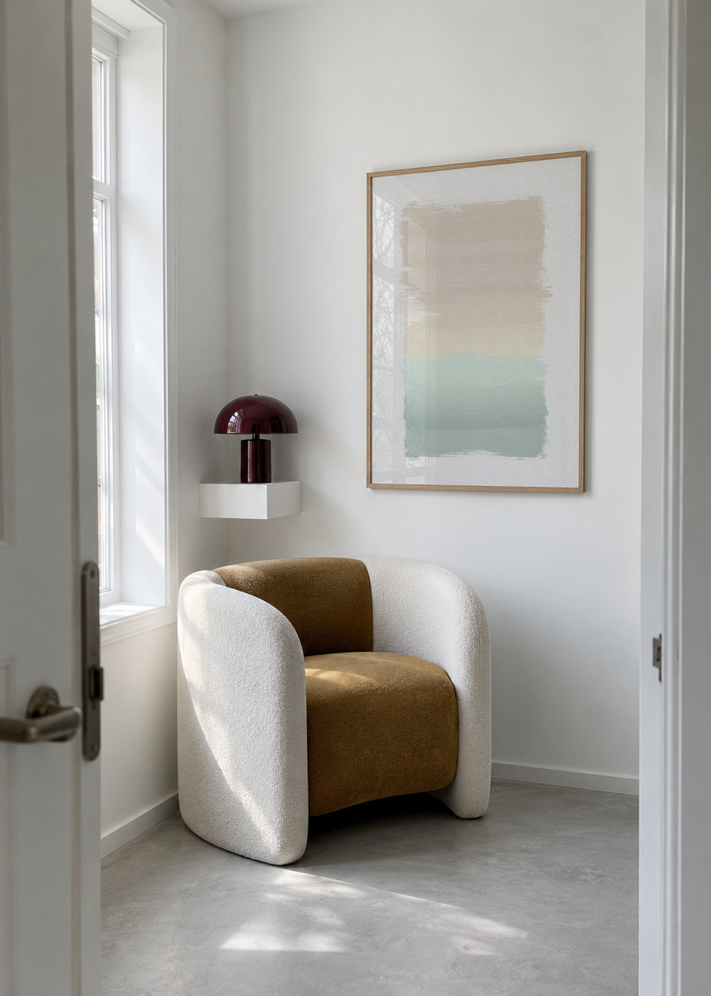 Pastel abstract - Framed poster in an interior