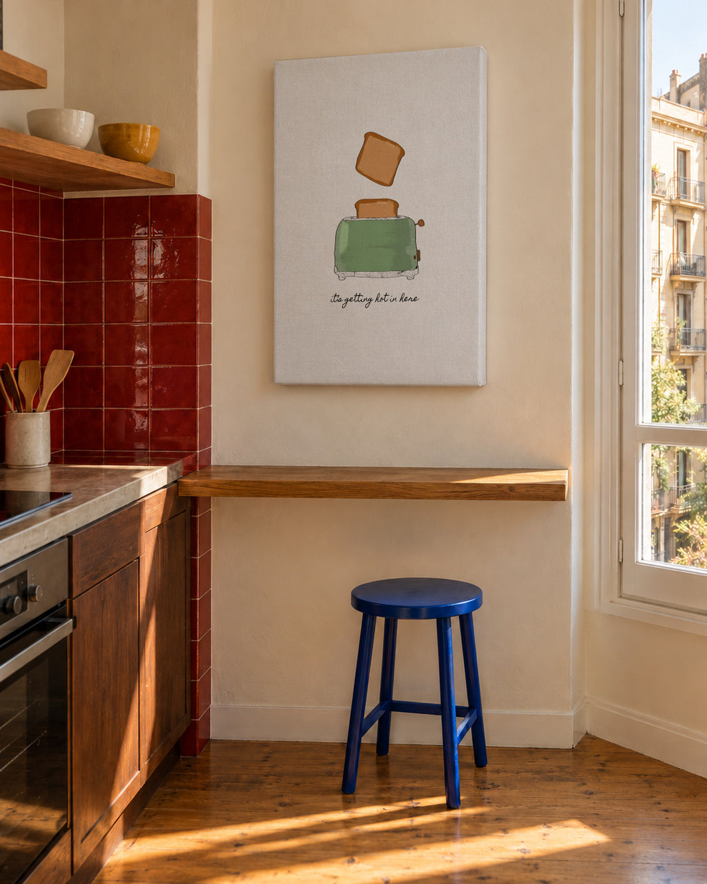 It's getting hot in here - Unframed canvas in an interior