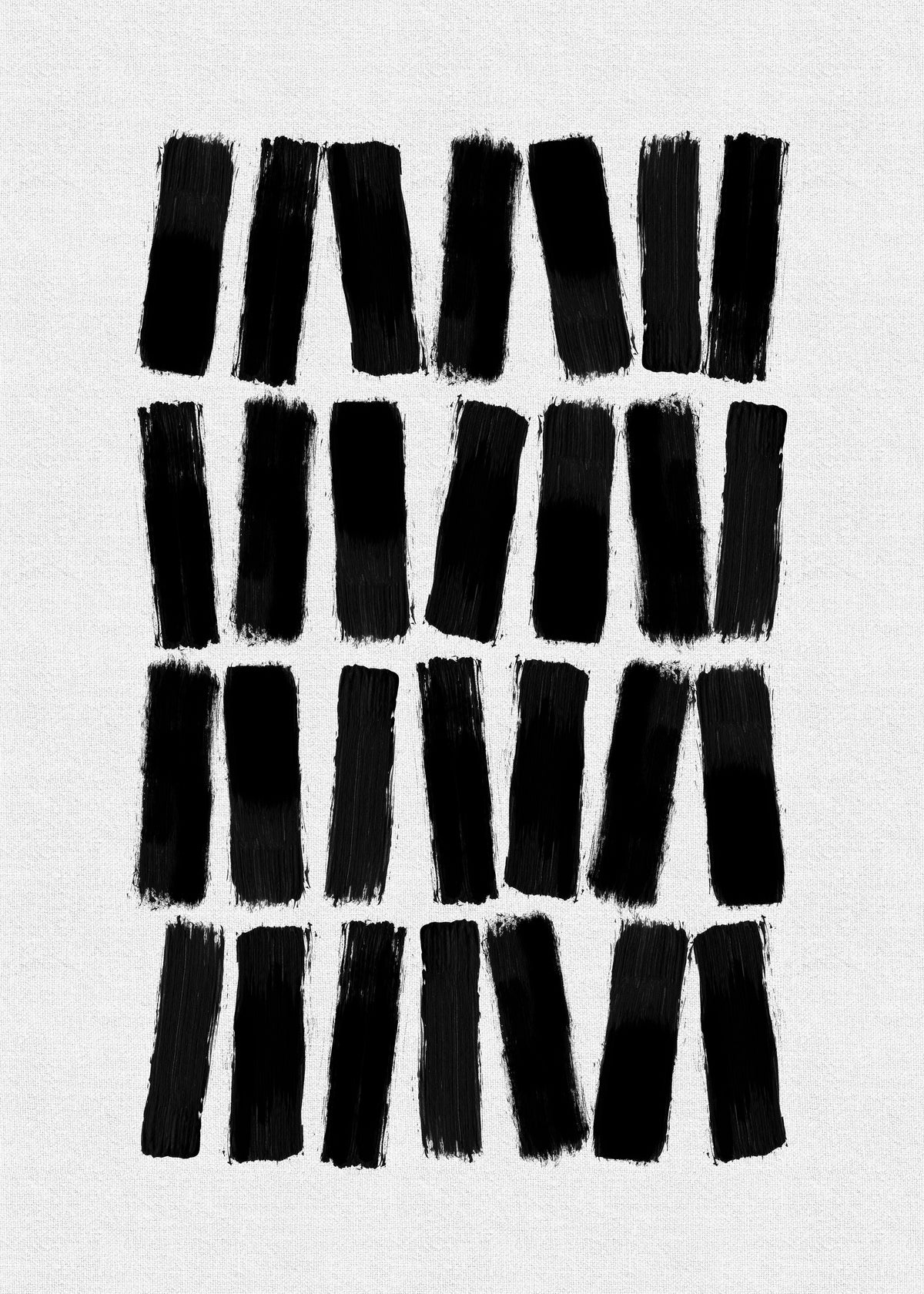 Black Brush Strokes - Unframed art print