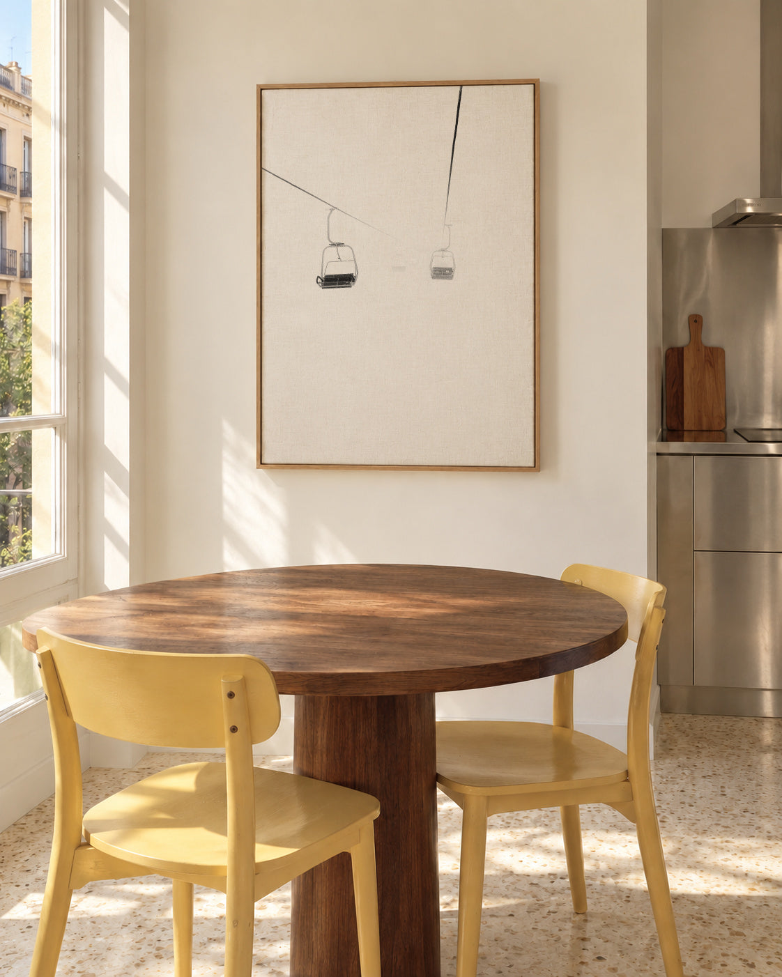 Foggy - Framed canvas in an interior
