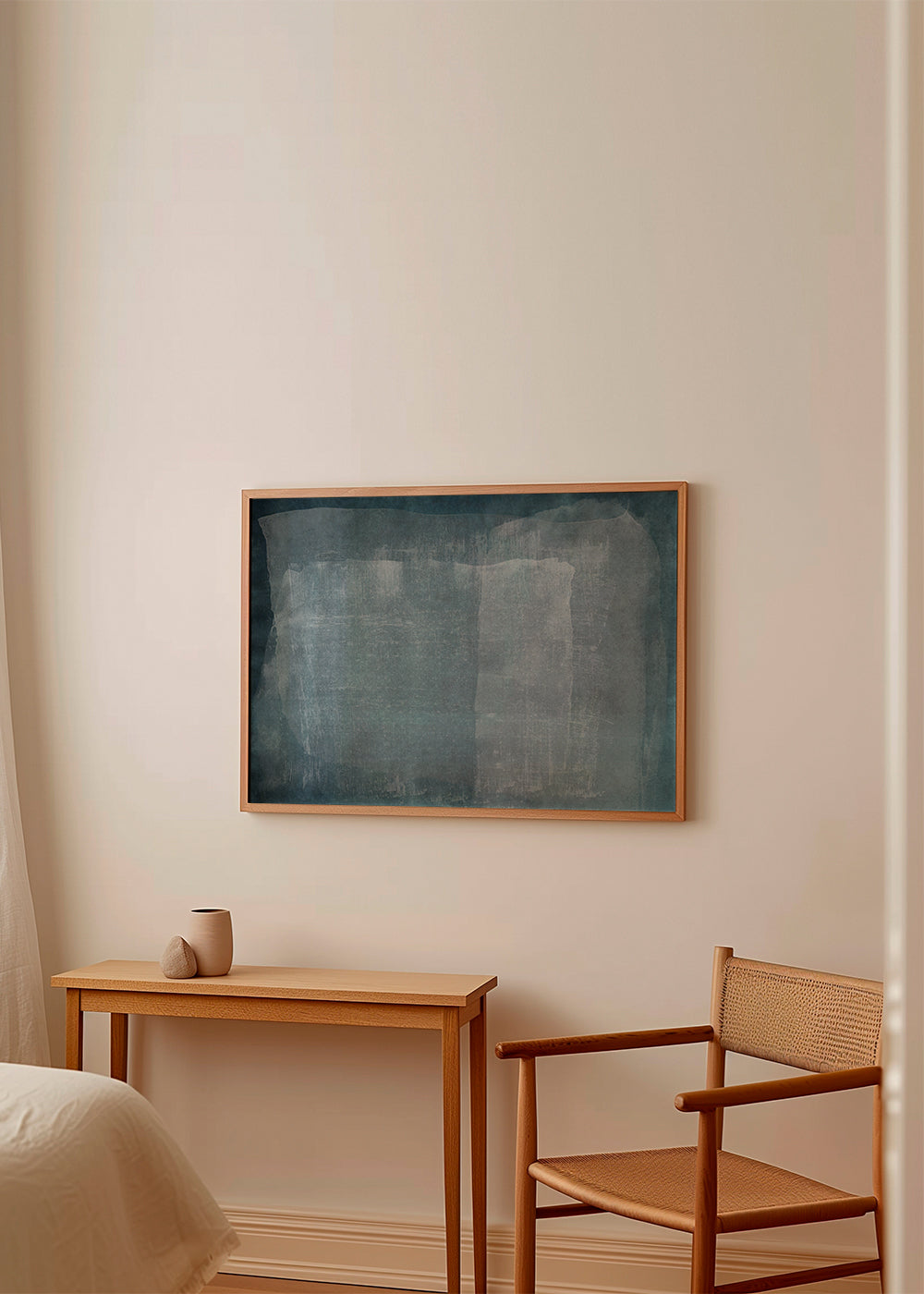 Minimal Abstract Blue Colorfield Painting 05