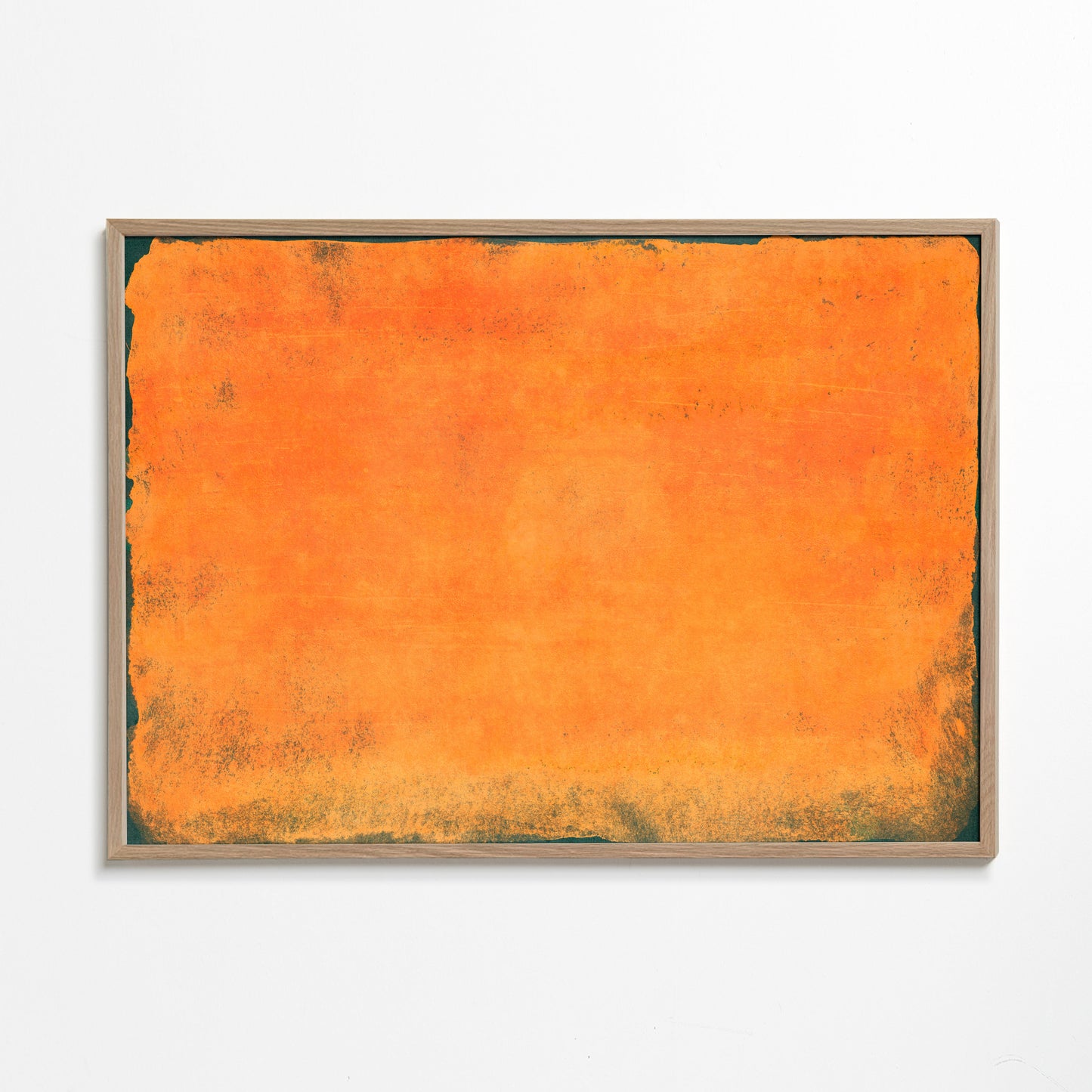 Minimal Orange Abstract Colorfield Painting 01