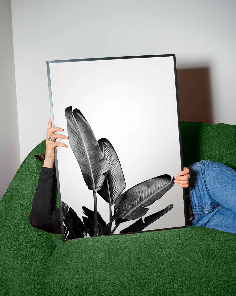 Bird of Paradise Plant Black and White 03