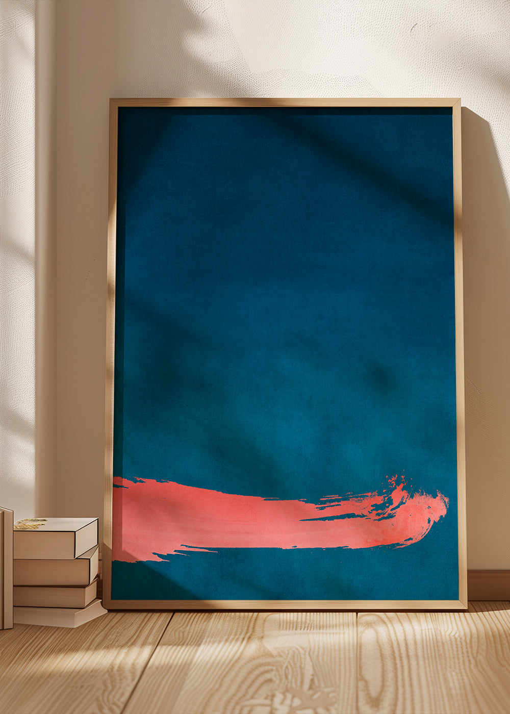 Minimal Landscape Pink and Navy Blue 03