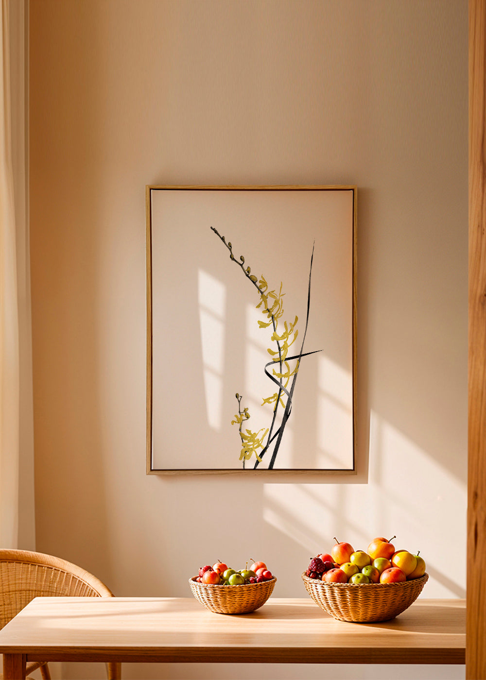 Flower Minimal Black and Gold 06