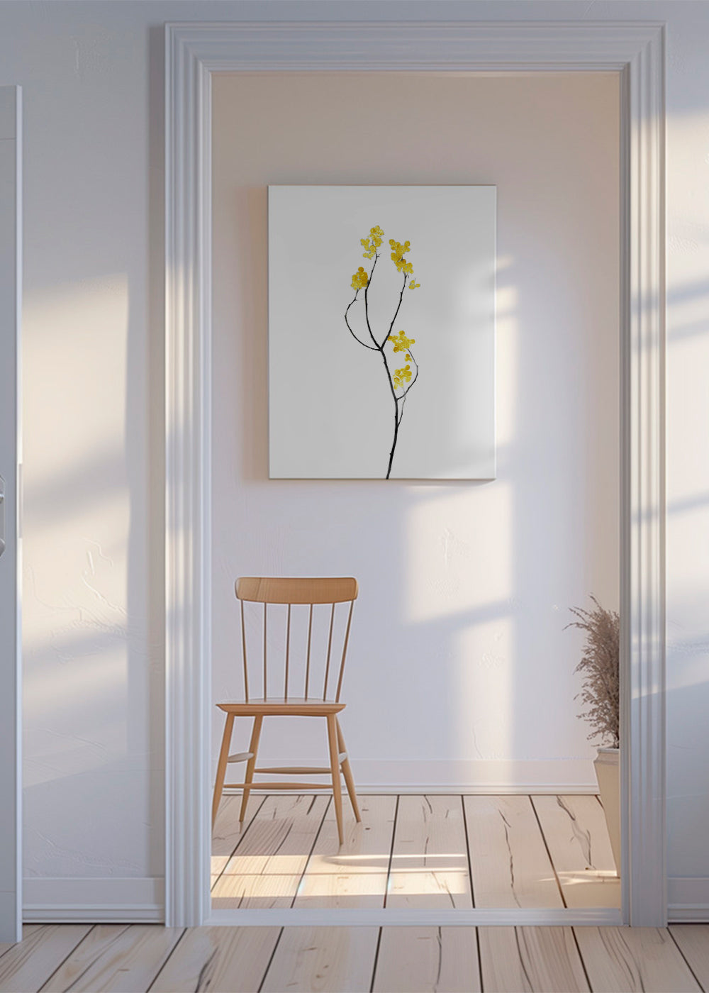 Flower Minimal Black and Gold 09