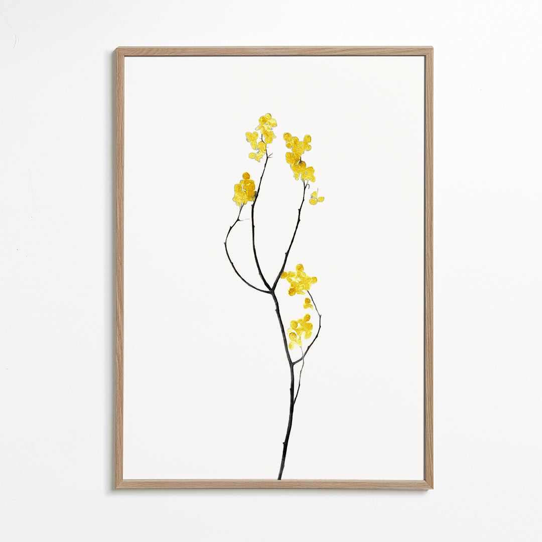 Flower Minimal Black and Gold 09