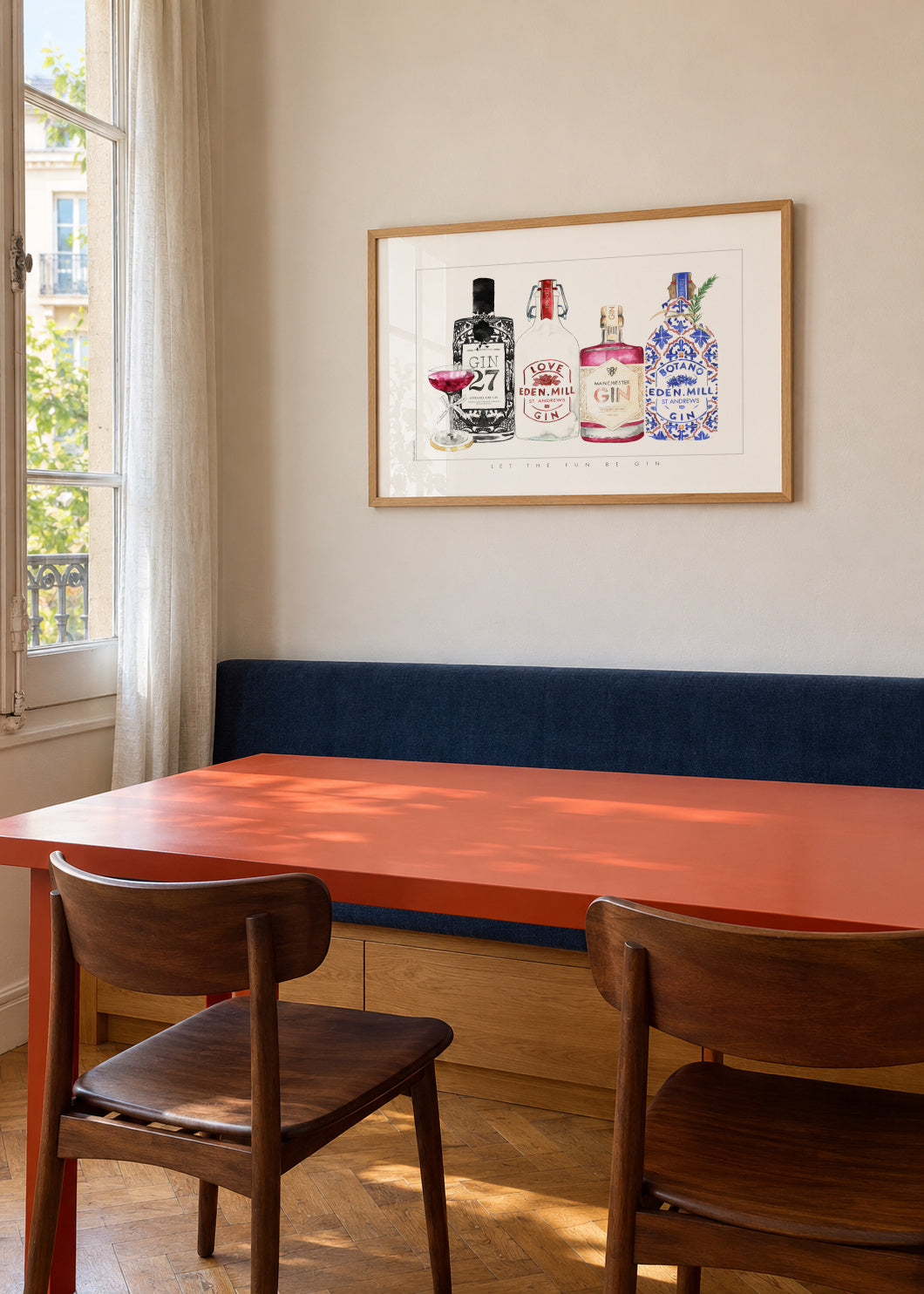 Let the fun beGin - Framed poster in an interior