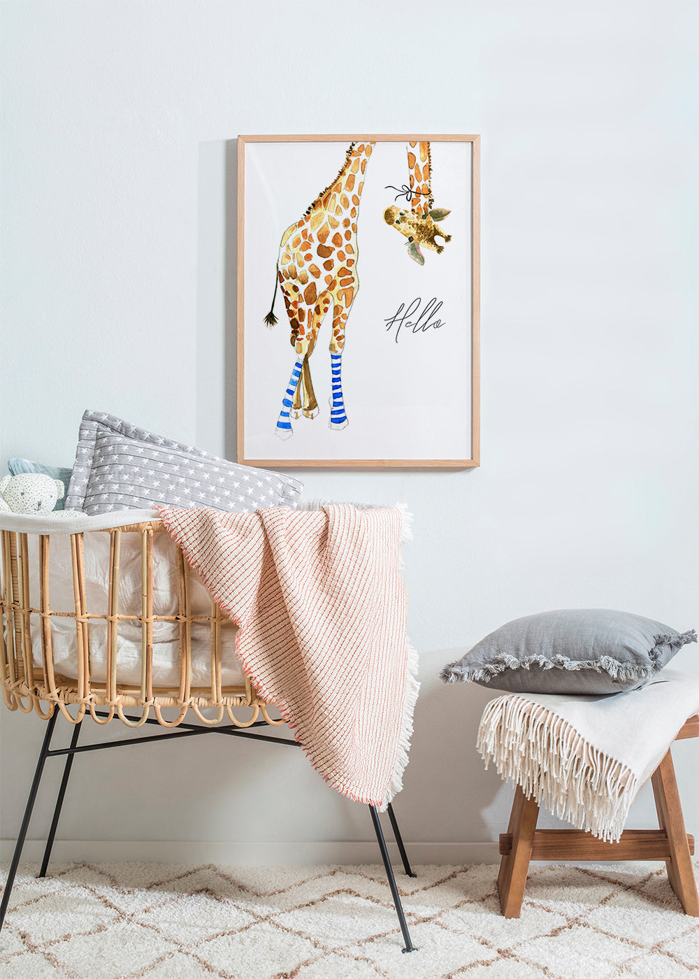 Giraffe with socks