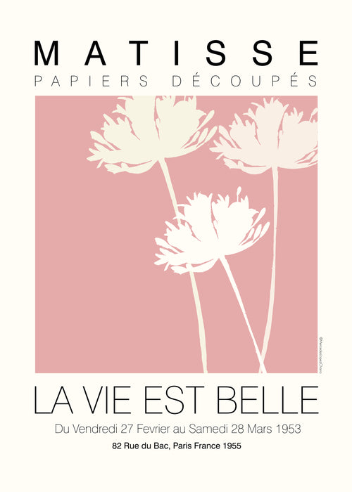 Matisse La Vie Est Belle Pink - Unframed art print