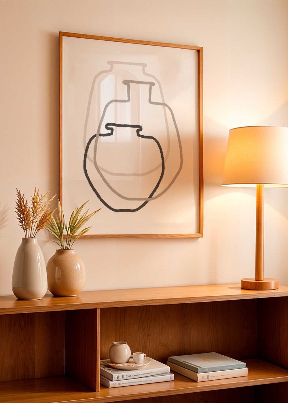 Abstract Vases Black