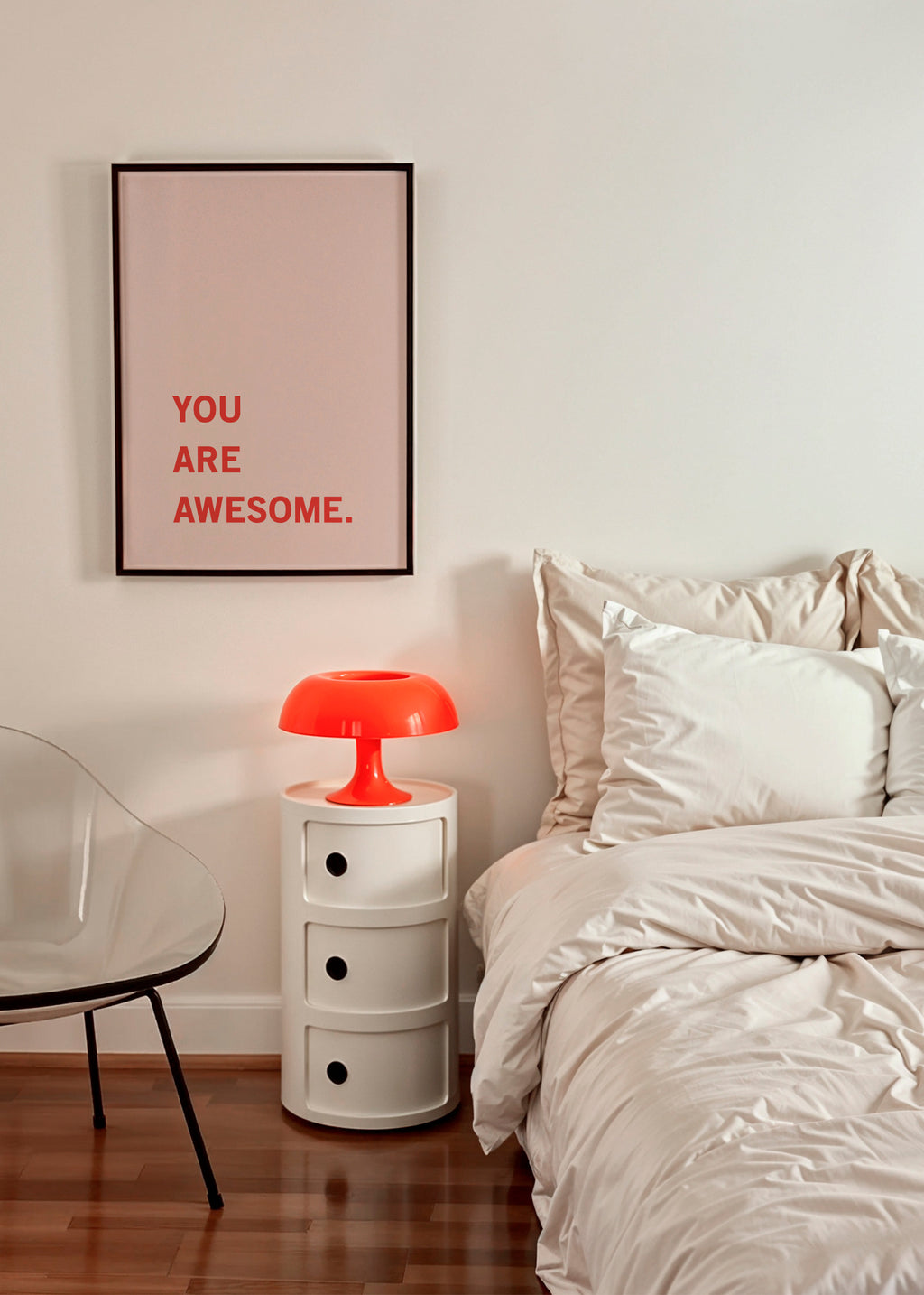 You are awesome! - Framed poster in an interior