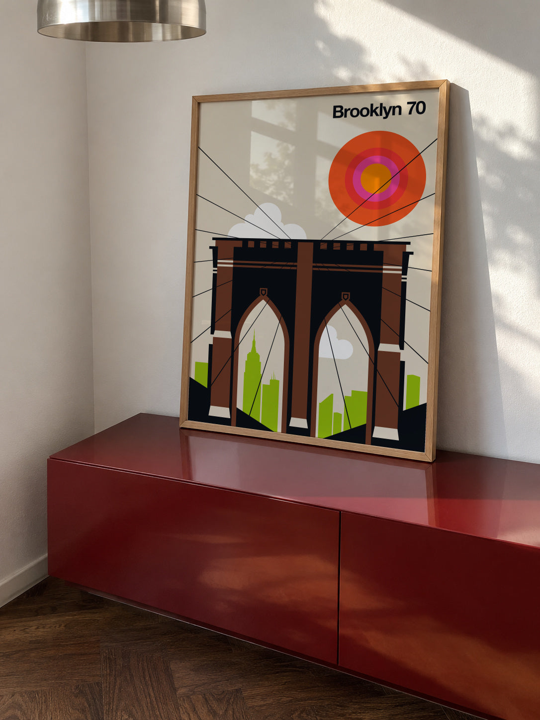 Brooklyn 70 - Framed poster in an interior