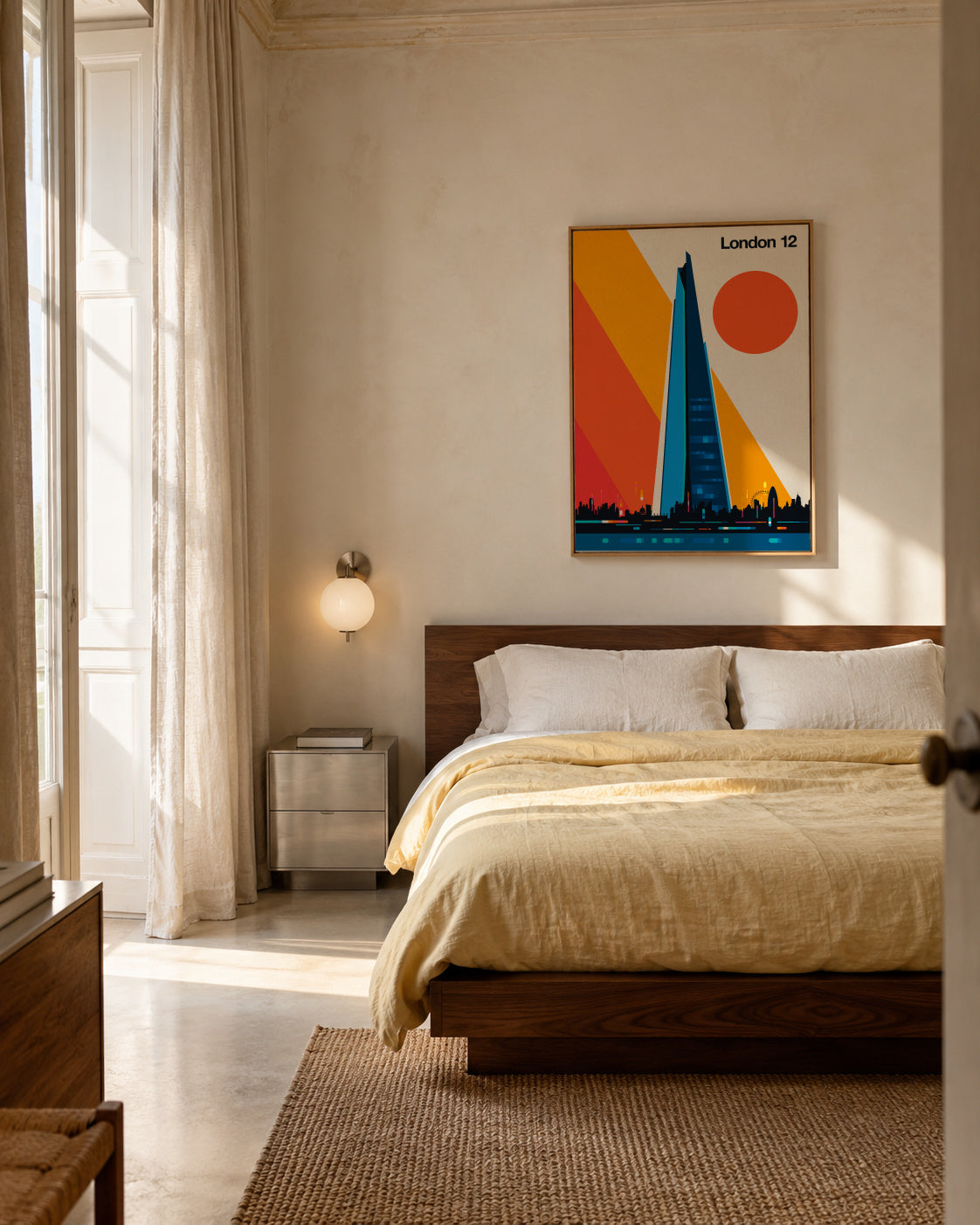 London 12 - Framed canvas in an interior