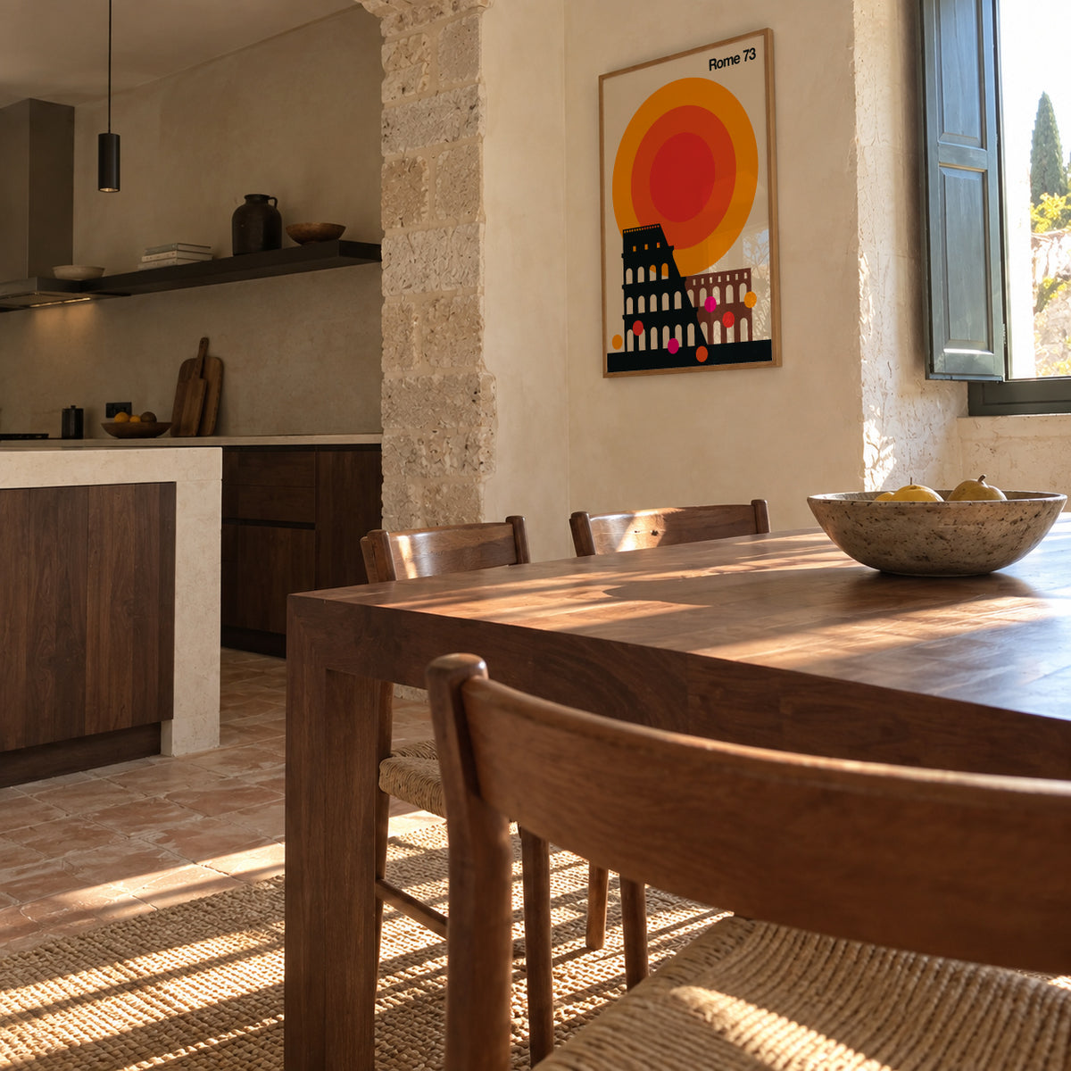 Rome 73 - Framed poster in an interior