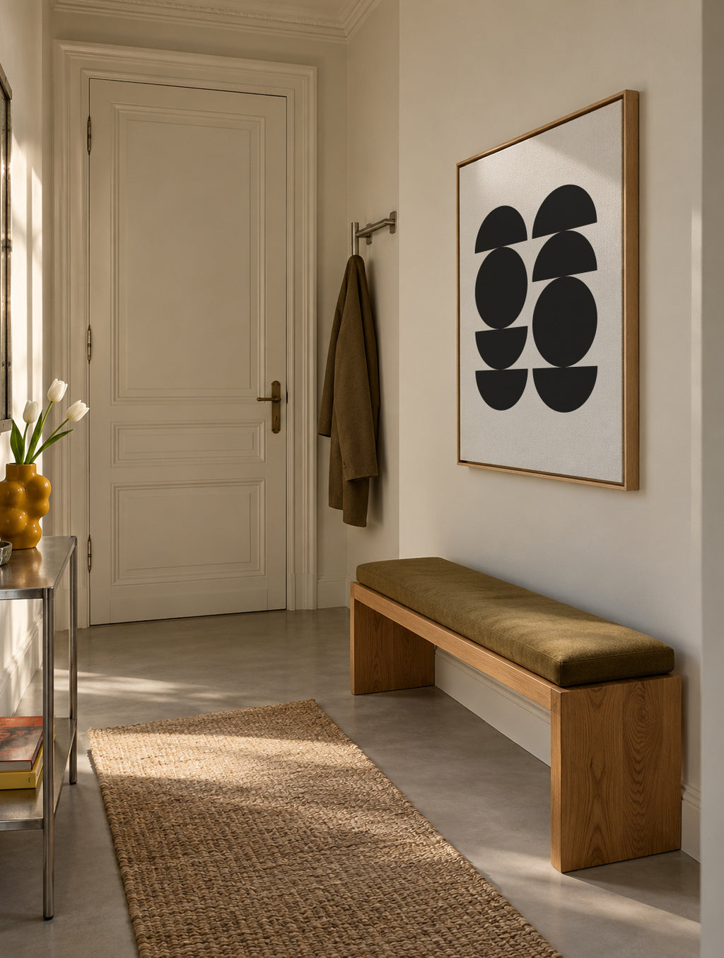 Mid Century Modern - Framed canvas in an interior