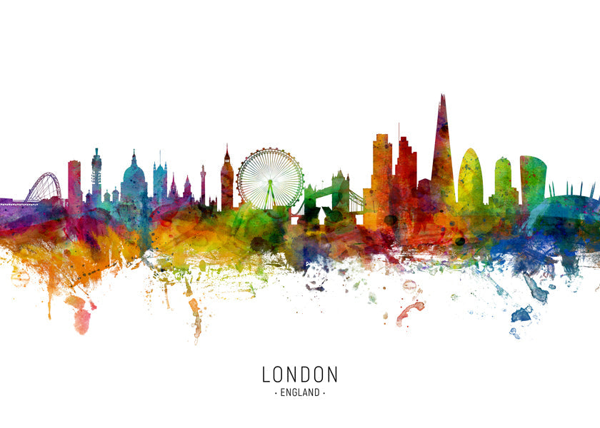 London skyline multicoloré