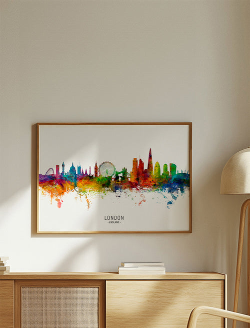 London skyline multicoloré