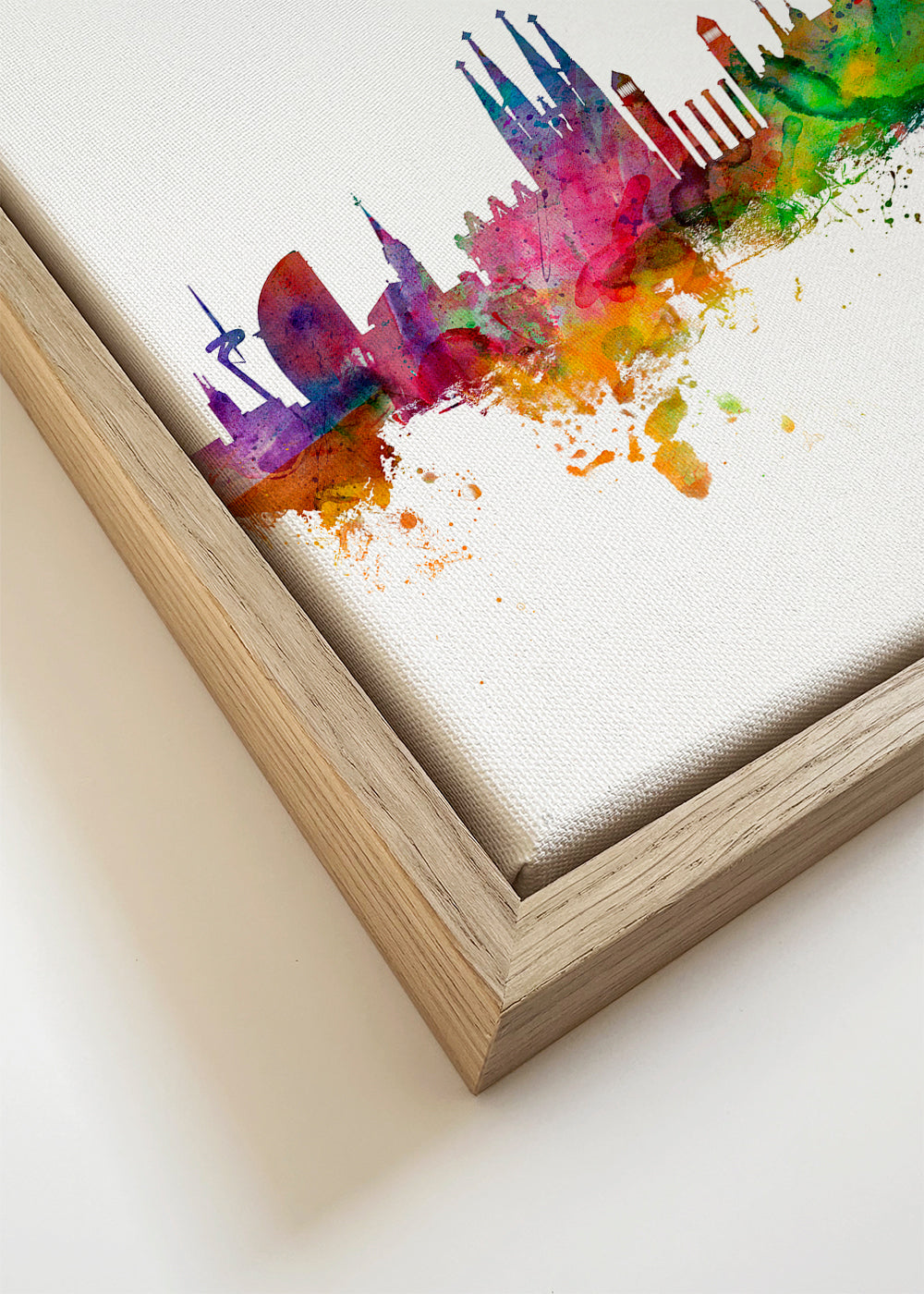 Barcelona skyline multicoloré