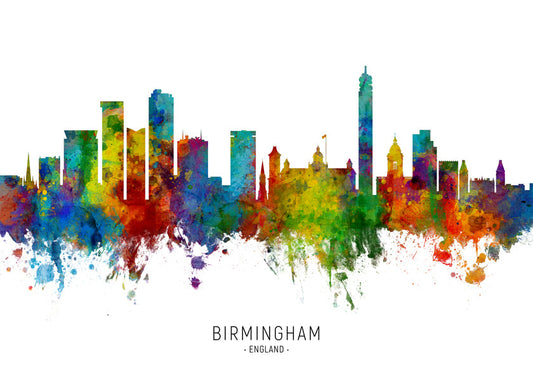 Birmingham skyline multicoloré