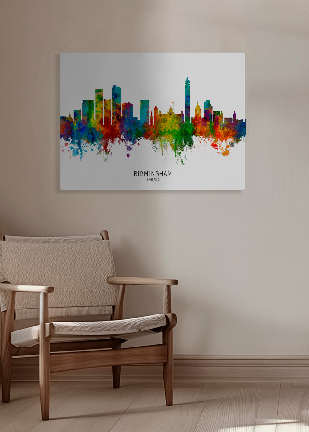 Birmingham skyline multicoloré