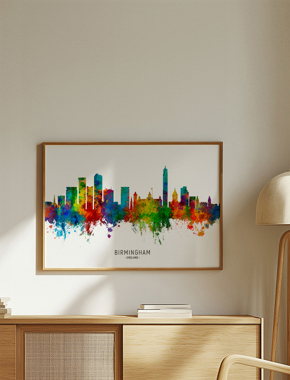 Birmingham skyline multicoloré