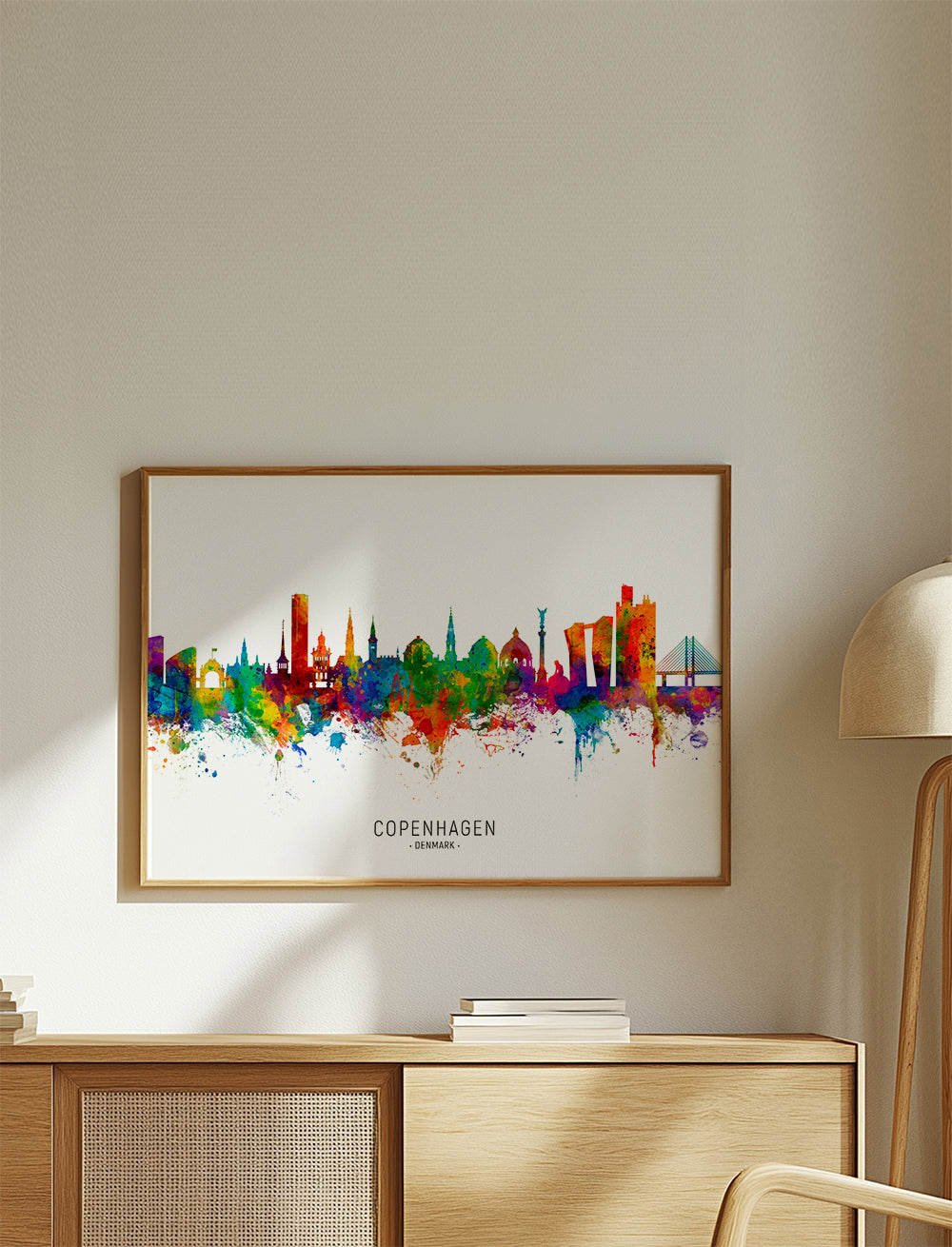 Copenhagen skyline multicoloré