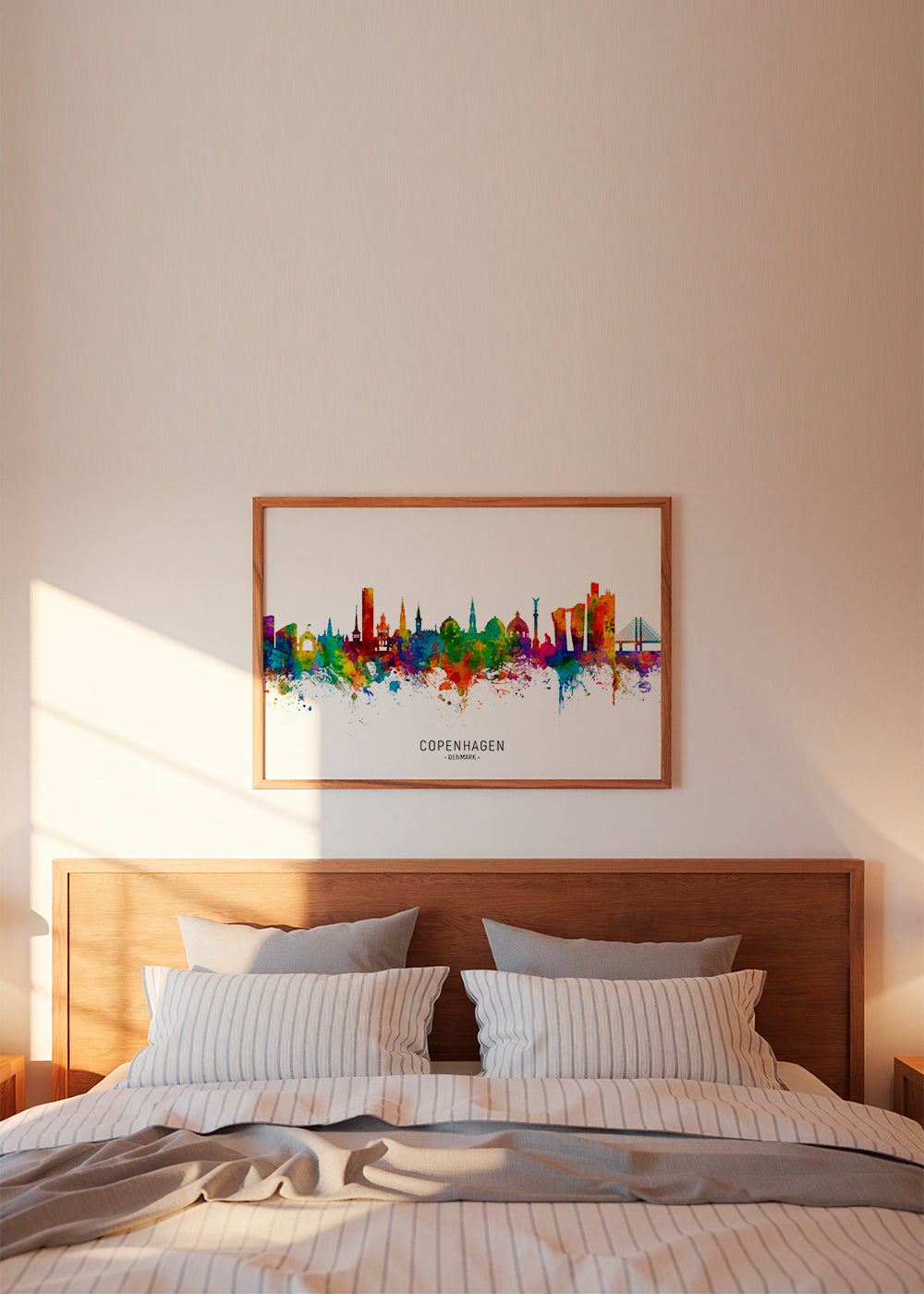 Copenhagen skyline multicoloré