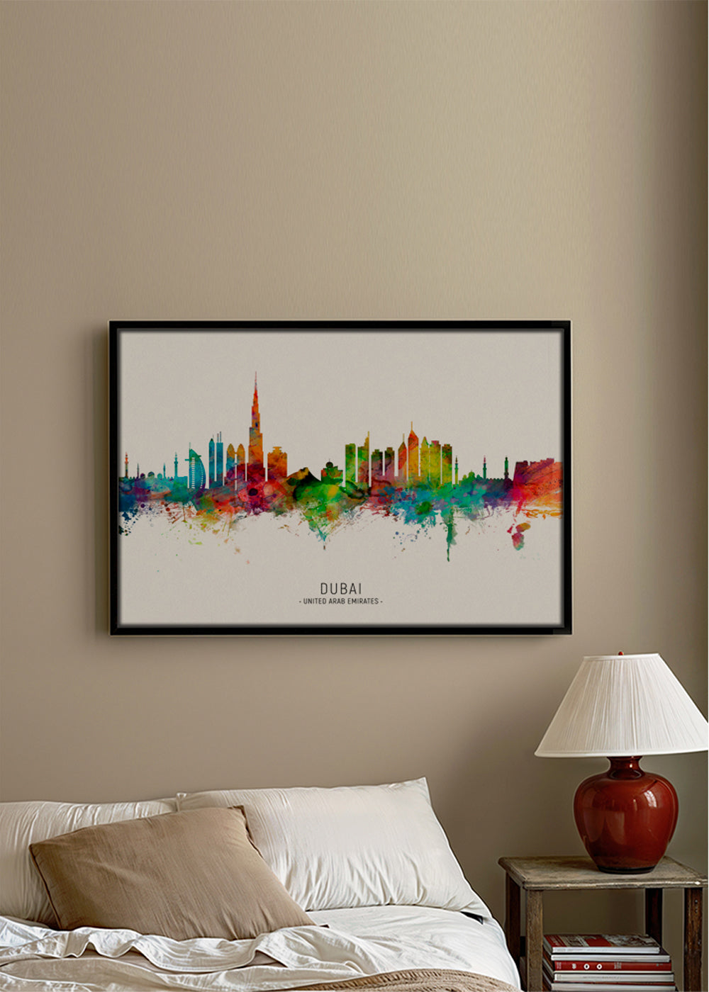 Dubai skyline multicoloré