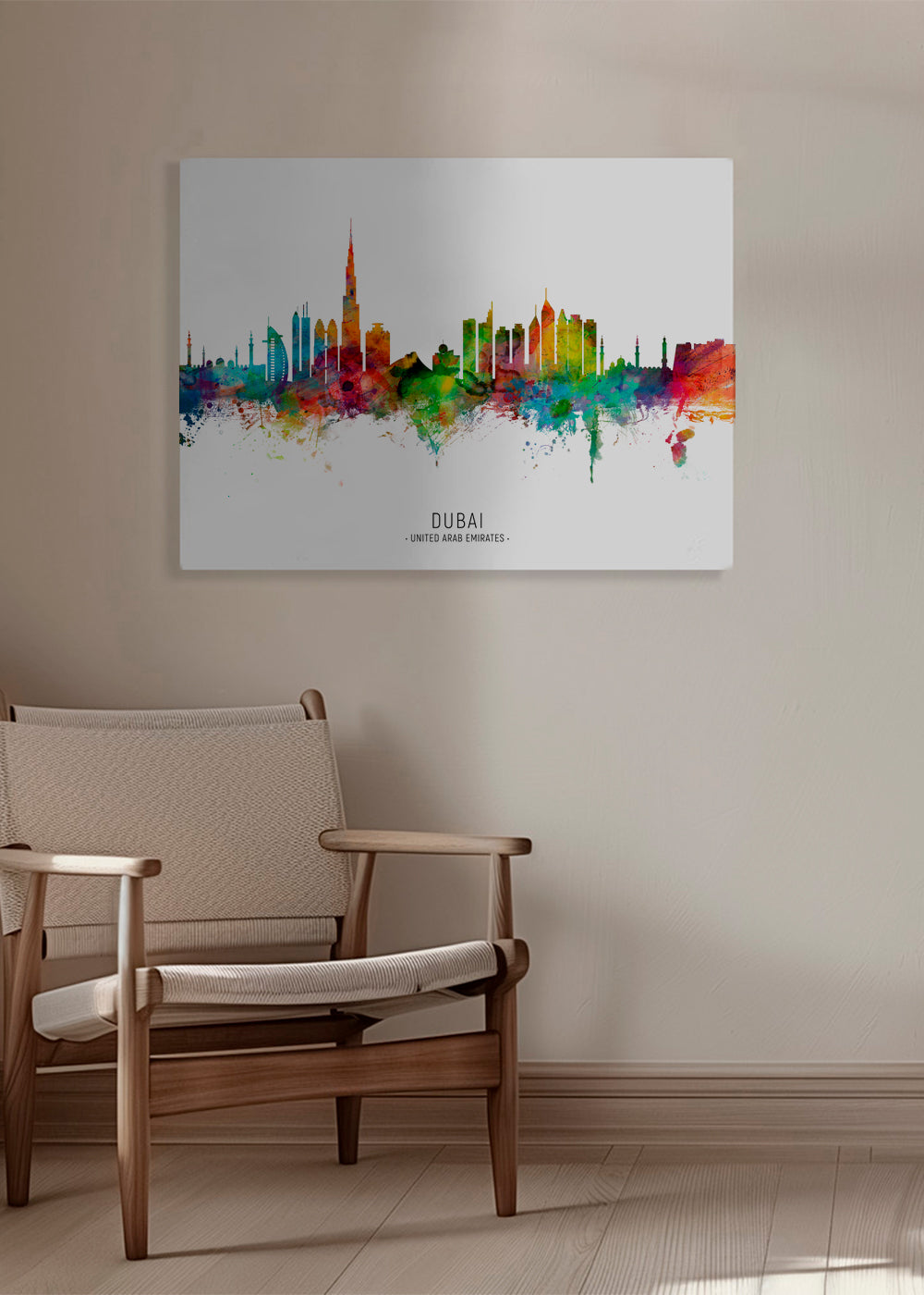 Dubai skyline multicoloré