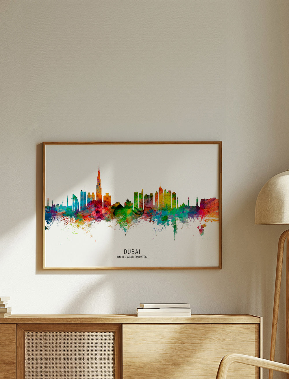 Dubai skyline multicoloré