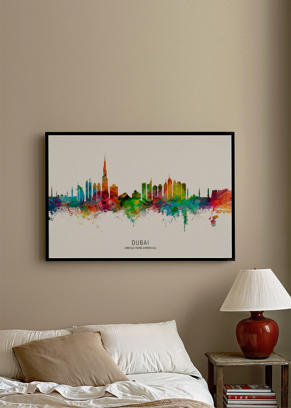 Dubai skyline multicoloré