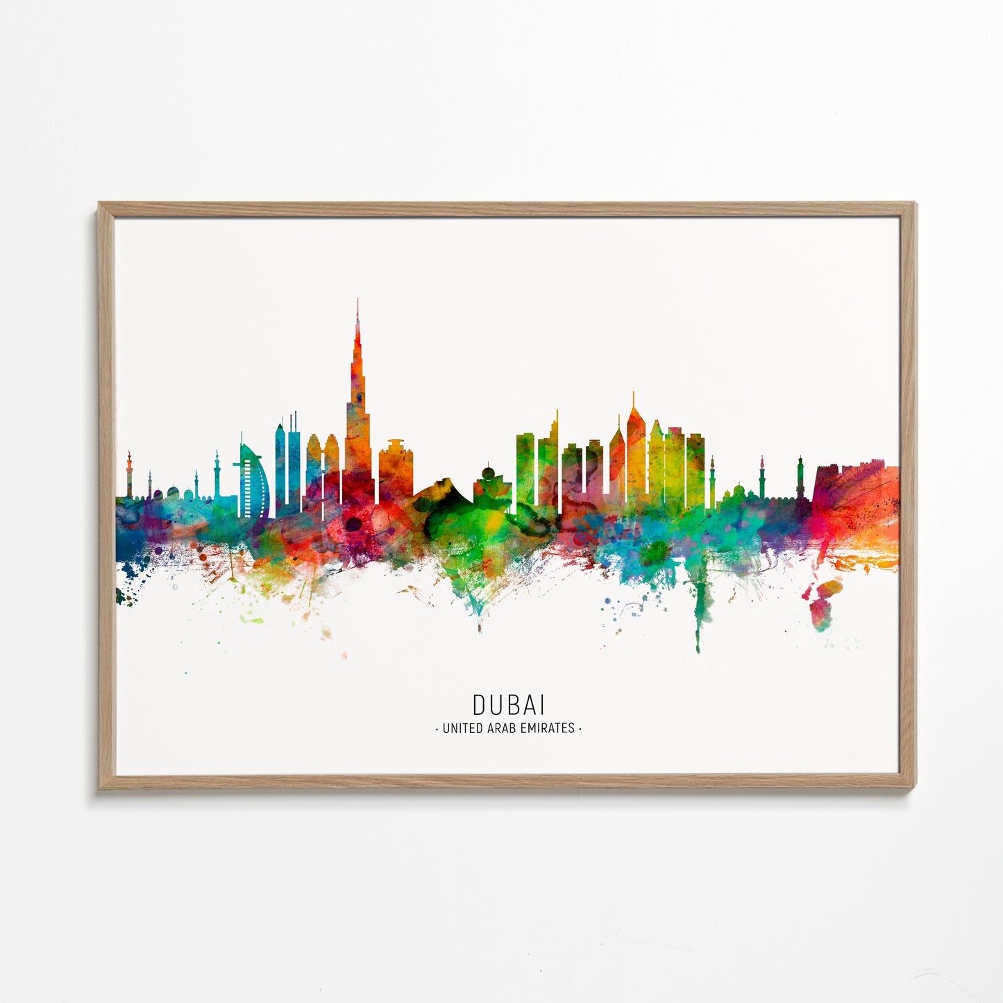 Dubai skyline multicoloré