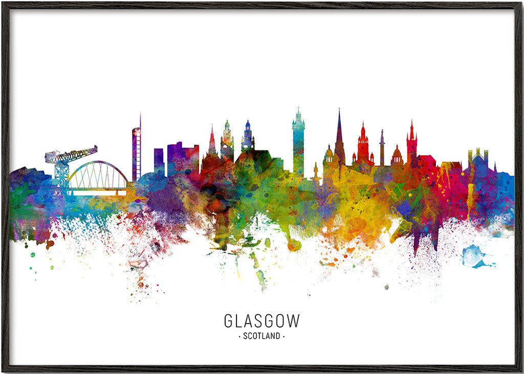 Glasgow skyline multicoloré