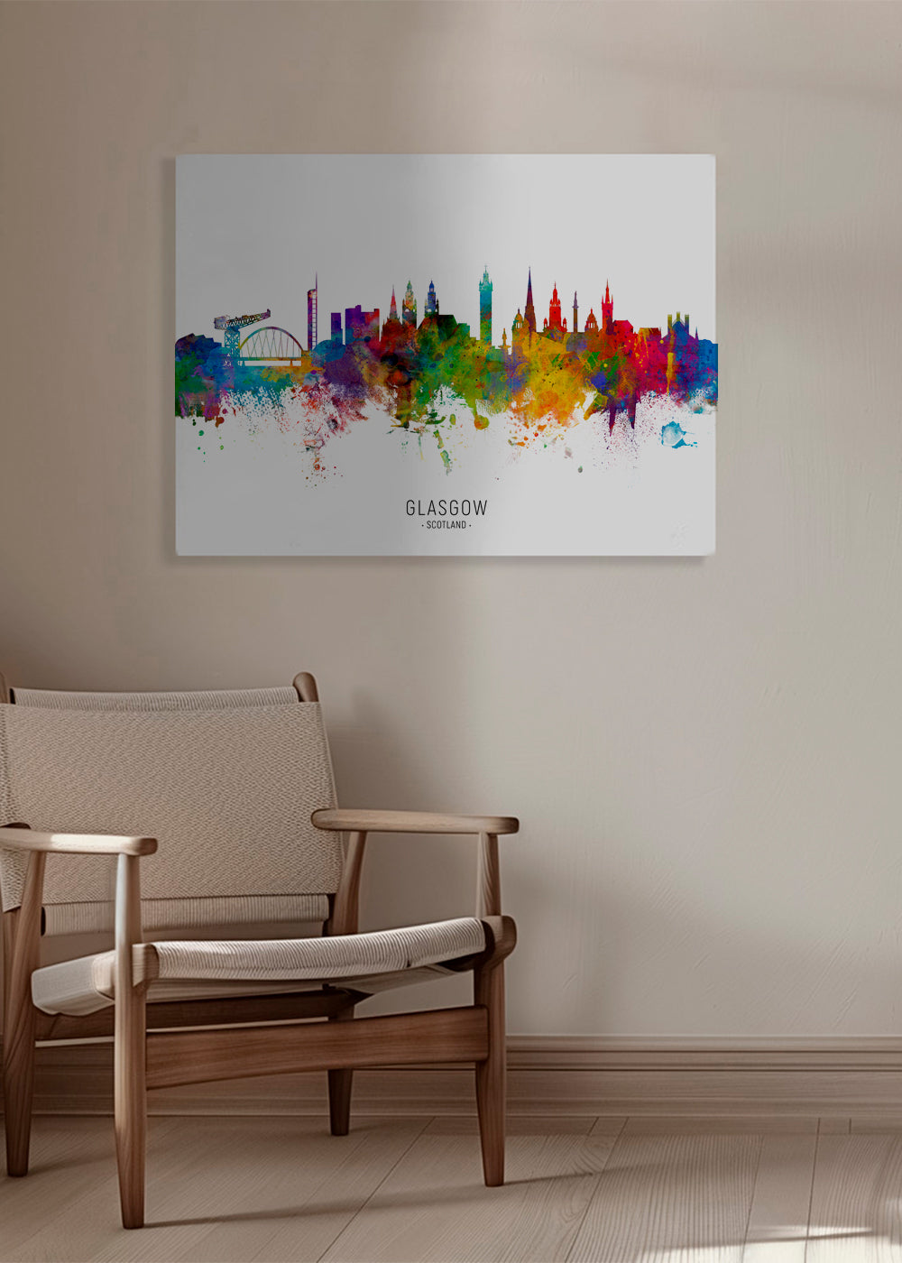 Glasgow skyline multicoloré